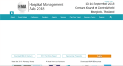 Desktop Screenshot of hospitalmanagementasia.com