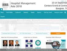 Tablet Screenshot of hospitalmanagementasia.com
